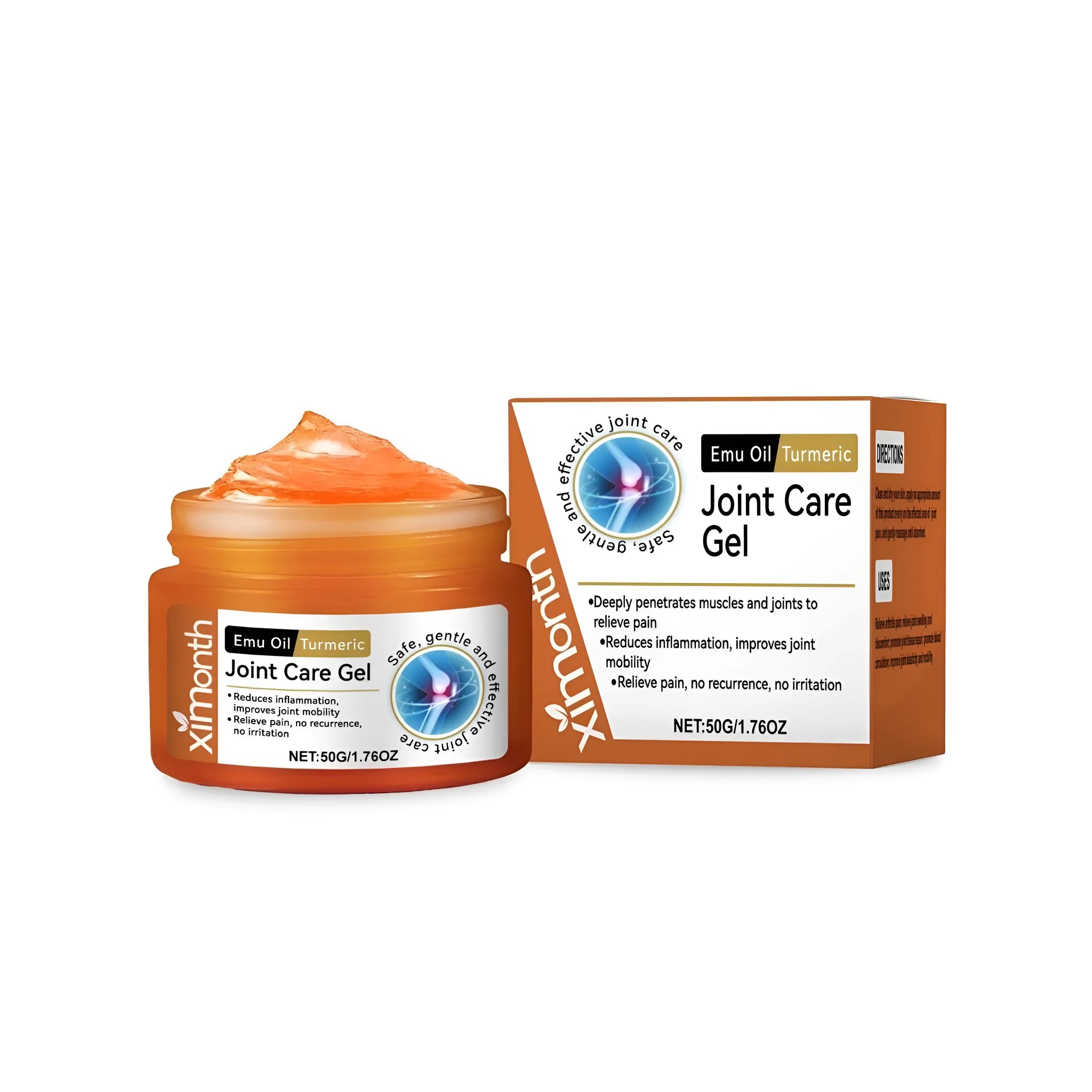 50g tube of turmeric and emu oil joint pain relief gel.