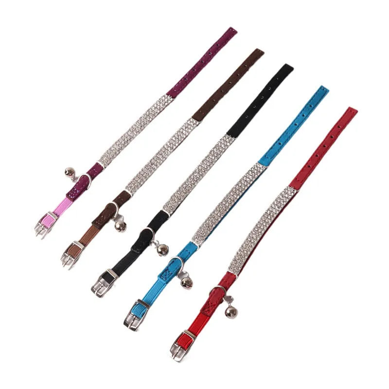 Flannel gang drill cat collar with elastic buckle in multiple colour options