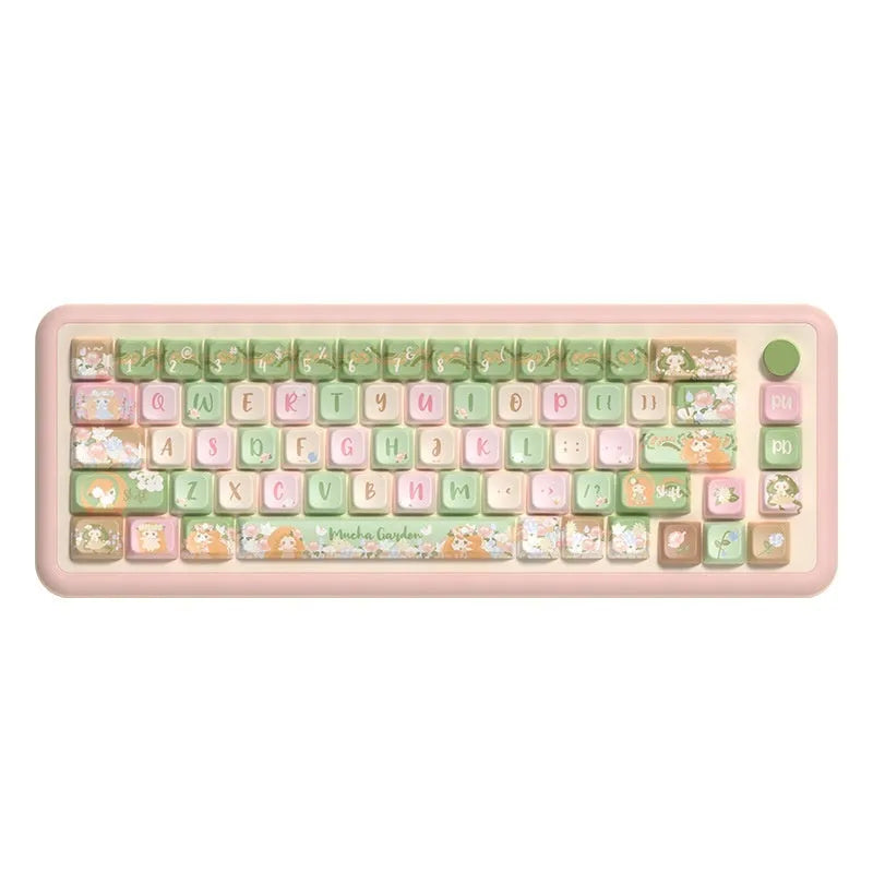Mu Xia Garden Summer Garden mechanical keyboard key cap set with sublimation printing