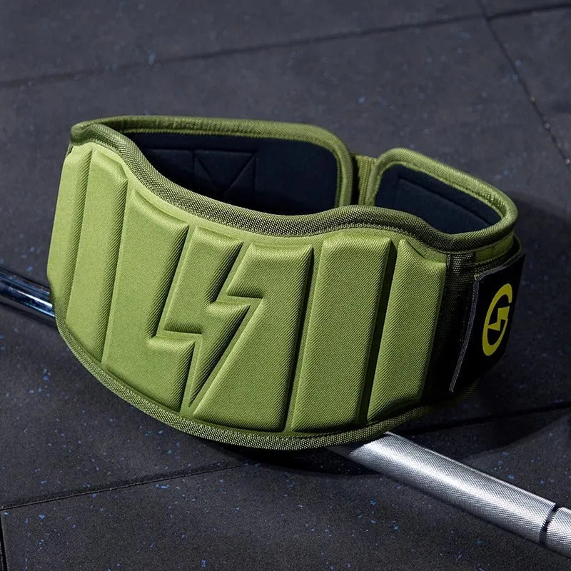 Abdominal exercising band with lumbar support protection belt for weightlifting training