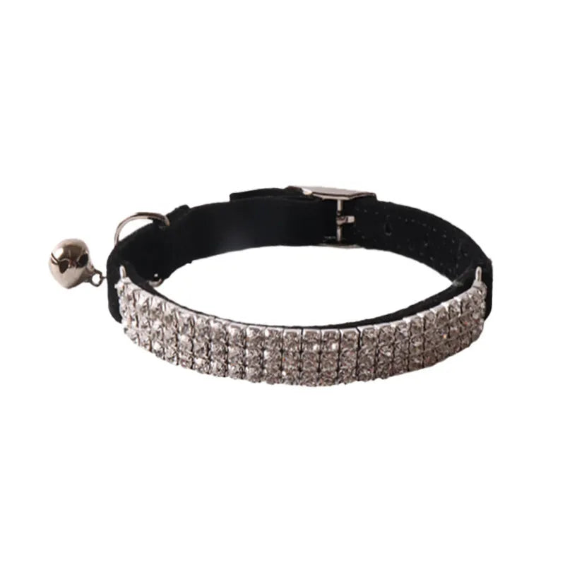 Flannel gang drill cat collar with elastic buckle in multiple colour options