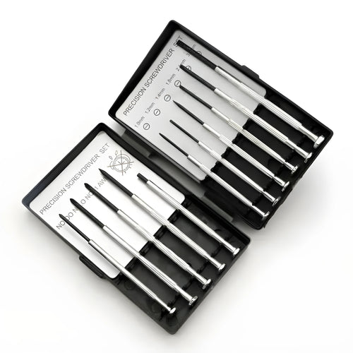 11-piece clock screwdriver set with multiple bit specifications for electronics repair