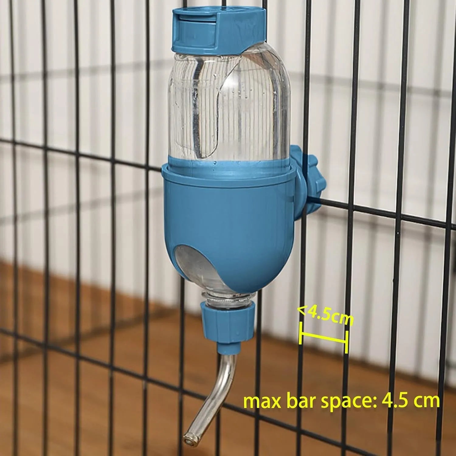500ml small animal water bottle with rotating nozzle in blue white or yellow for rabbit cage