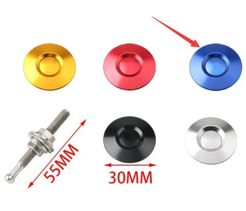 30mm aluminium alloy vehicle cover lock with iron screw in silver, black, gold, blue, or red.