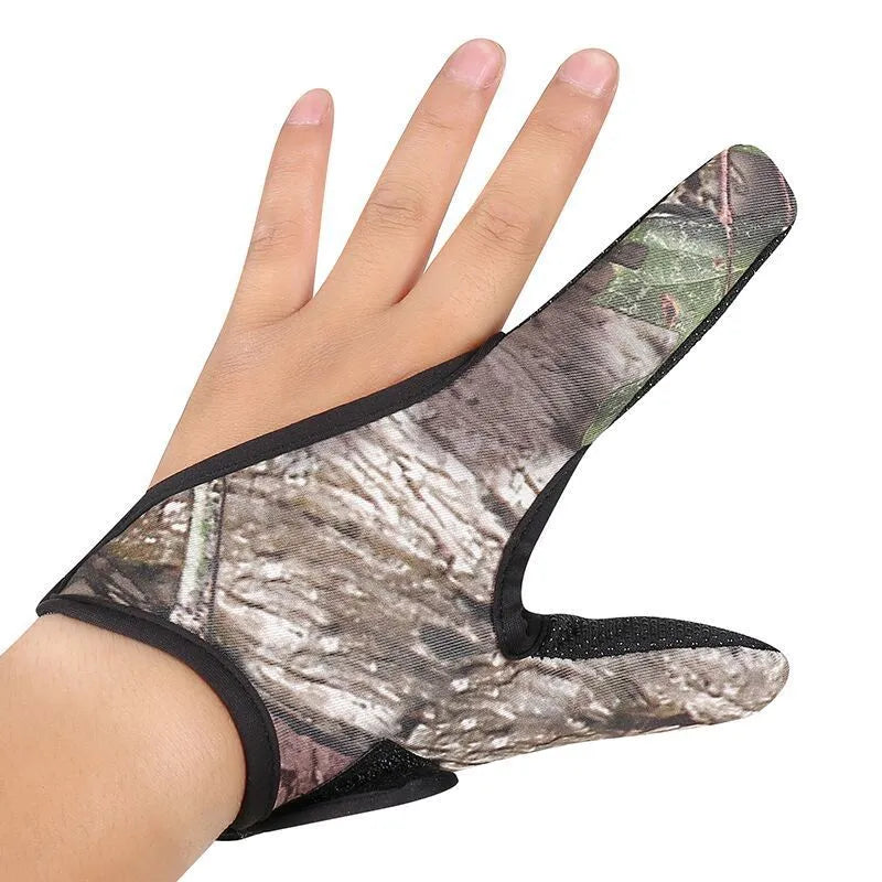 Single two-finger fishing glove with diving cloth back and microfiber palm, shown in a selected colour.