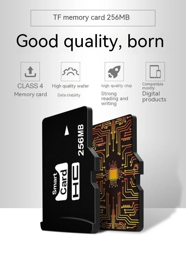 256MB TF series microSD memory card with beautiful packaging