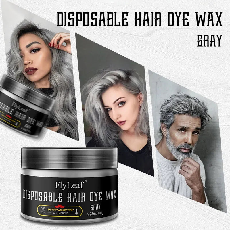 Grey disposable hair dye wax 120g unit for temporary hair colour and wholesale shipping