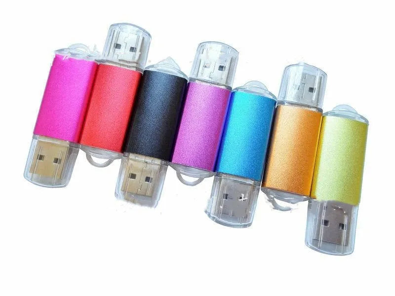 A USB software protection dongle with a metal shell, shown in multiple colour options including black, blue, and gold.