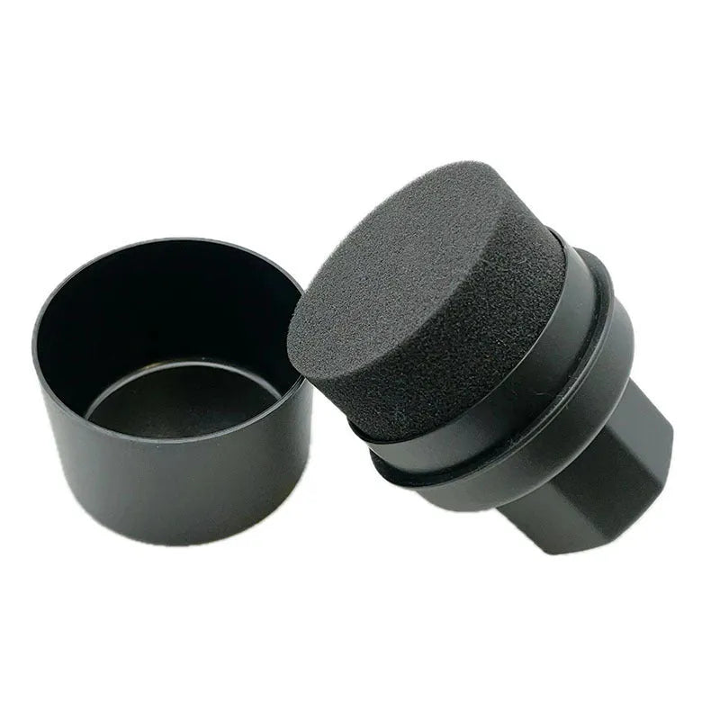 Car tyre polishing sponge brush with high-density waxing sponge and protective lid