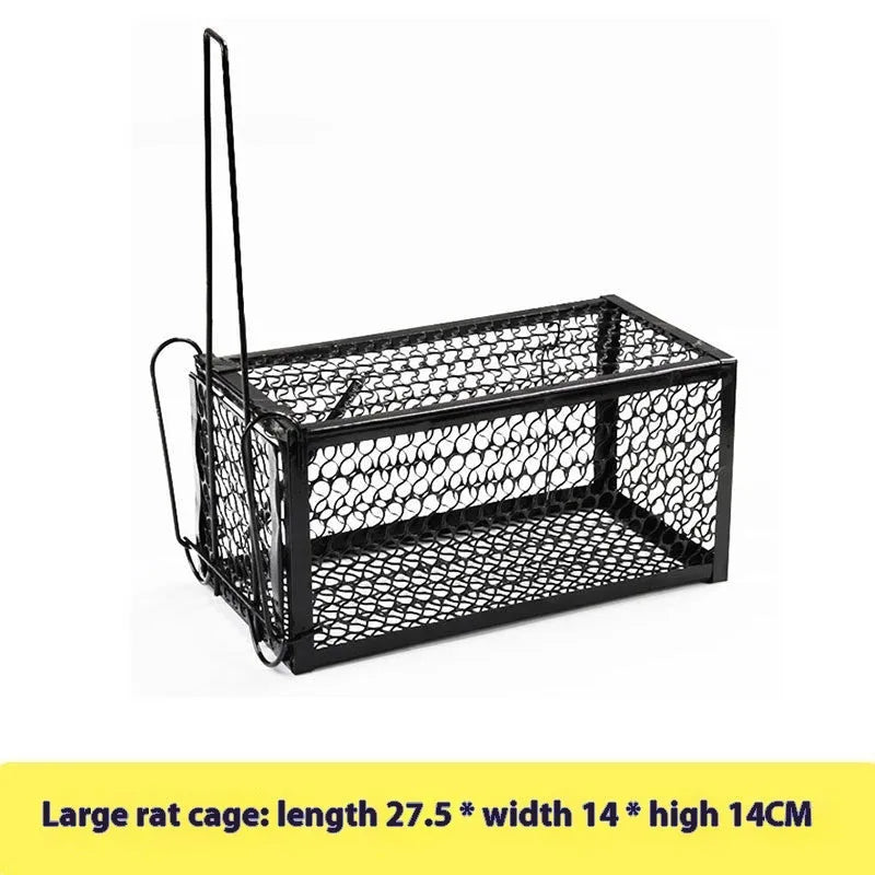 Large automatic metal mouse trap with iron clamp mechanism for indoor small macaque rat control