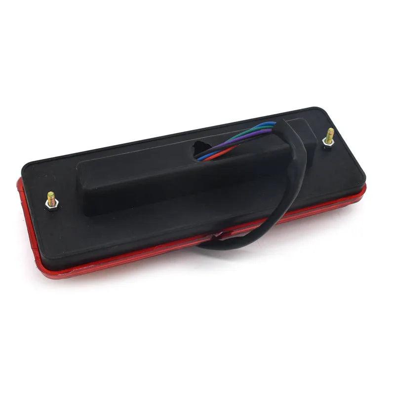 Black electric tricycle taillight replacement part measuring 200mm by 70mm