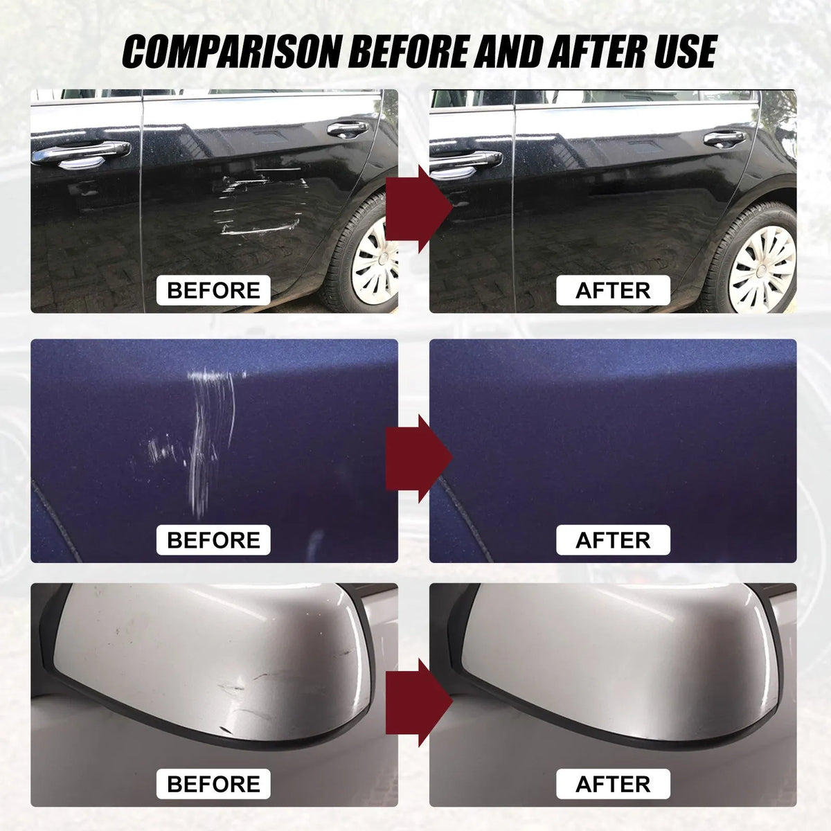 60ml car scratch repair wax tube with applicator for paint surface scratch removal and polishing