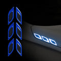 Blue reflective warning tape strips for car wheel bumper protection