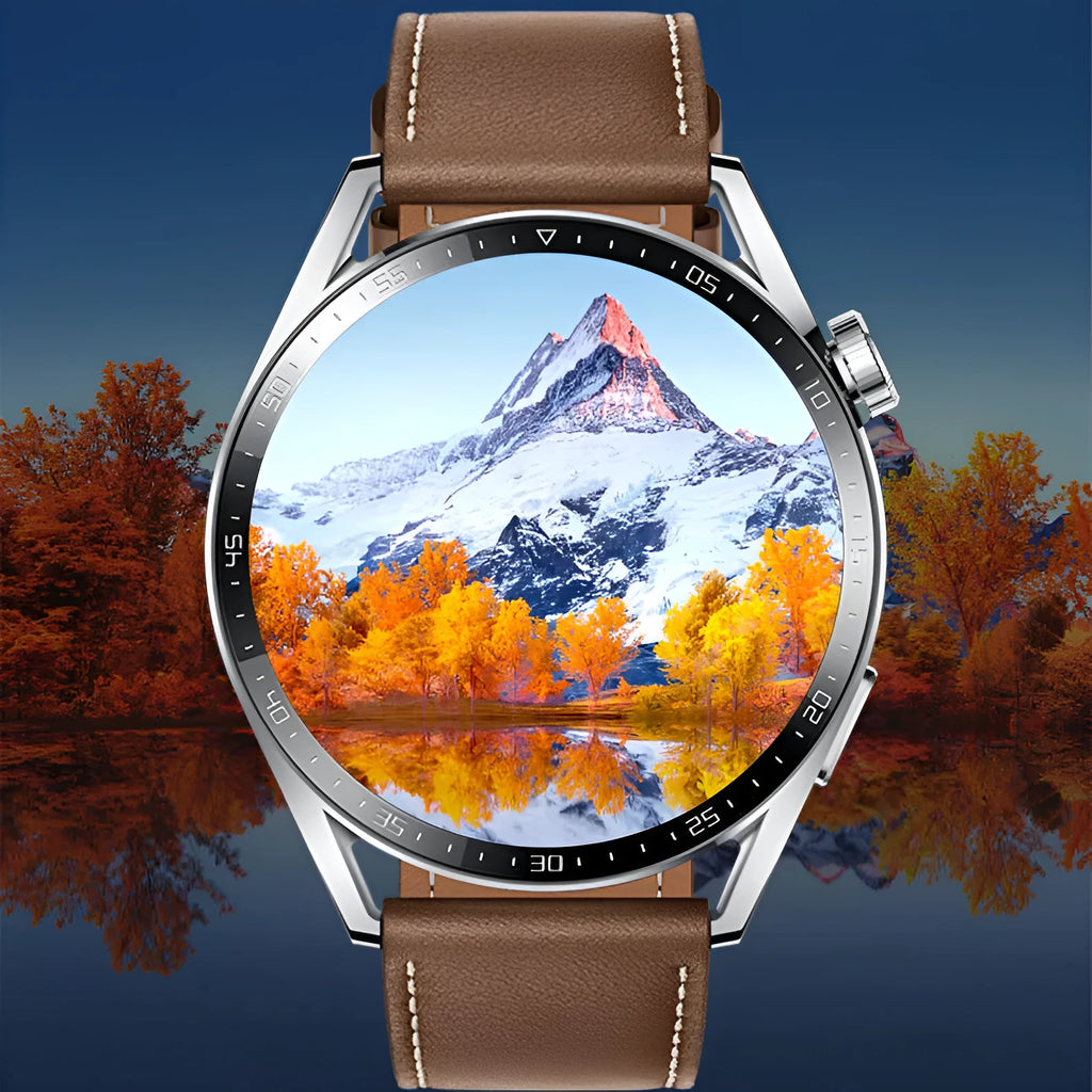 GS3 Max black smartwatch on wrist showing health stats on its 1.35-inch IPS screen with silicone strap.