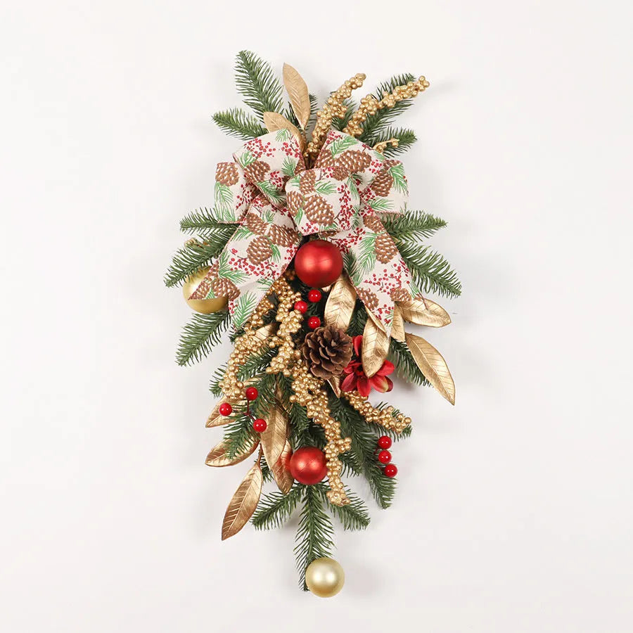 American country style Christmas garland in four formats with optional lighting