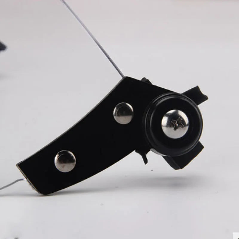 Transparent polycarbonate helmet-mounted face shield with guide rail attachment