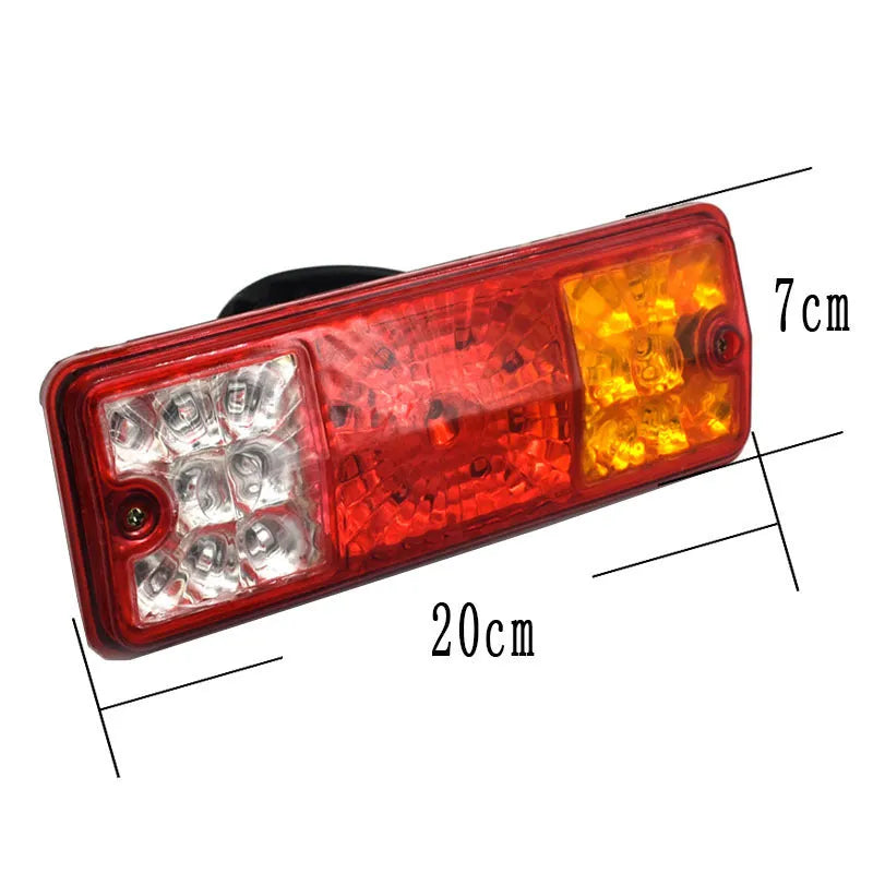 Black electric tricycle taillight replacement part measuring 200mm by 70mm