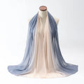 Long lightweight chiffon scarf for women in summer colours