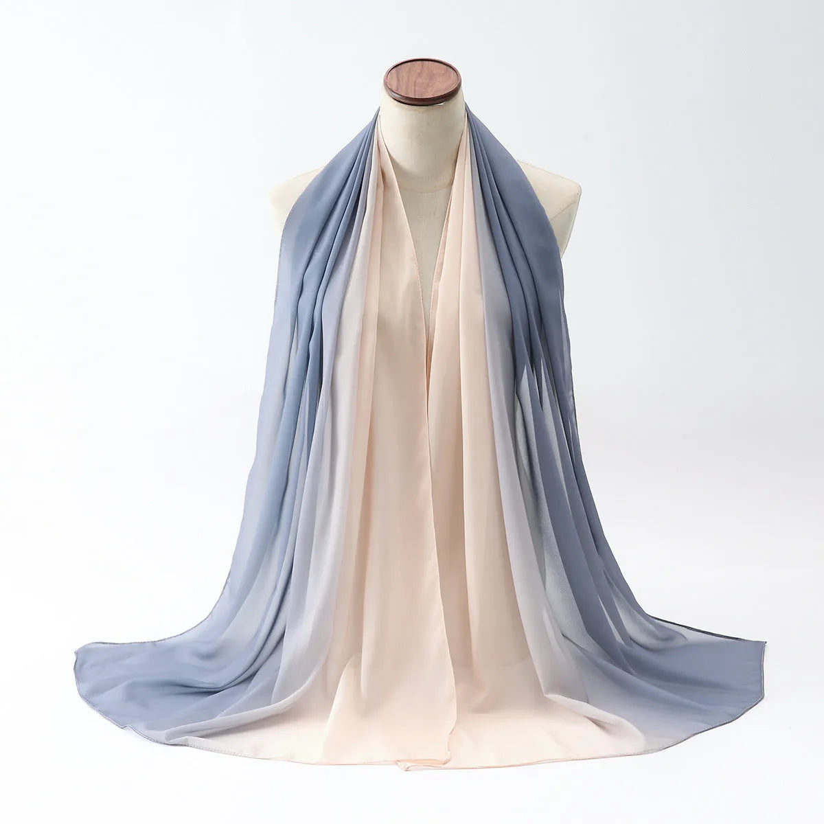 Long lightweight chiffon scarf for women in summer colours