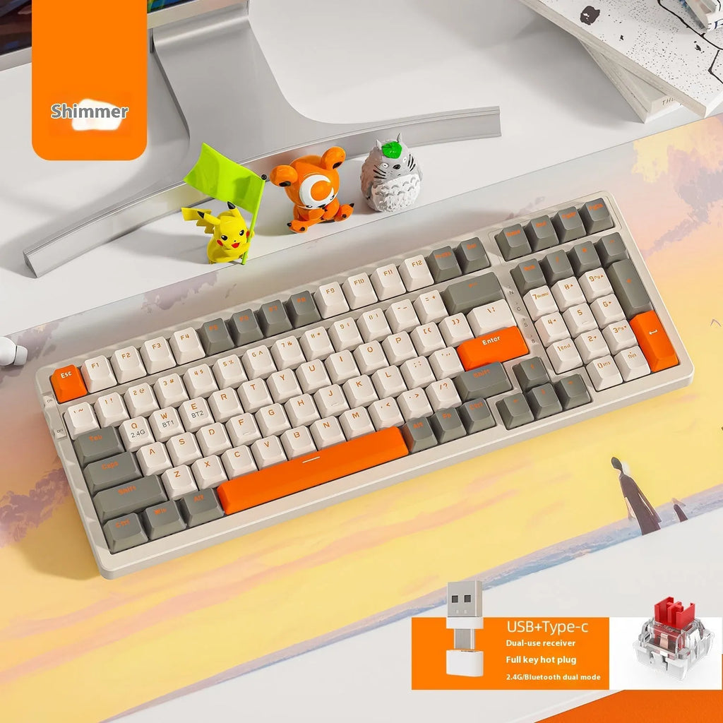Free Wolf K96 Bluetooth dual-mode mechanical keyboard with Cherry MX Red switches in ABS housing