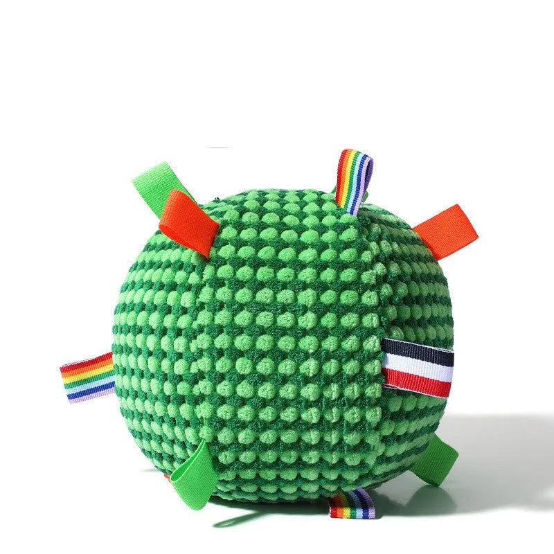 Blue pineapple lattice dog ball ring toy with a 17cm diameter for chewing and rolling