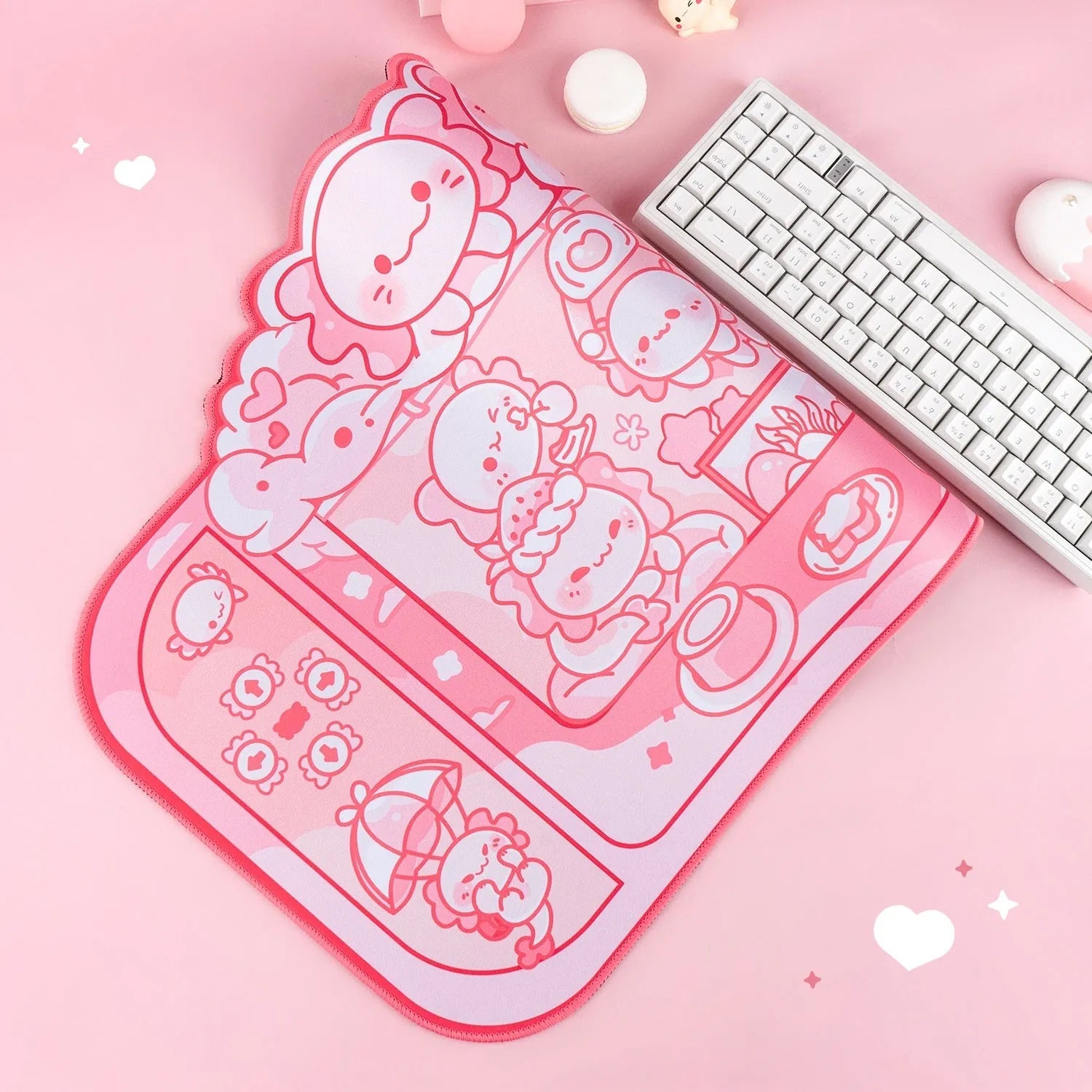 Hexagonal crane machine Dragon Doll anime large cloth mouse pad measuring 75x40cm