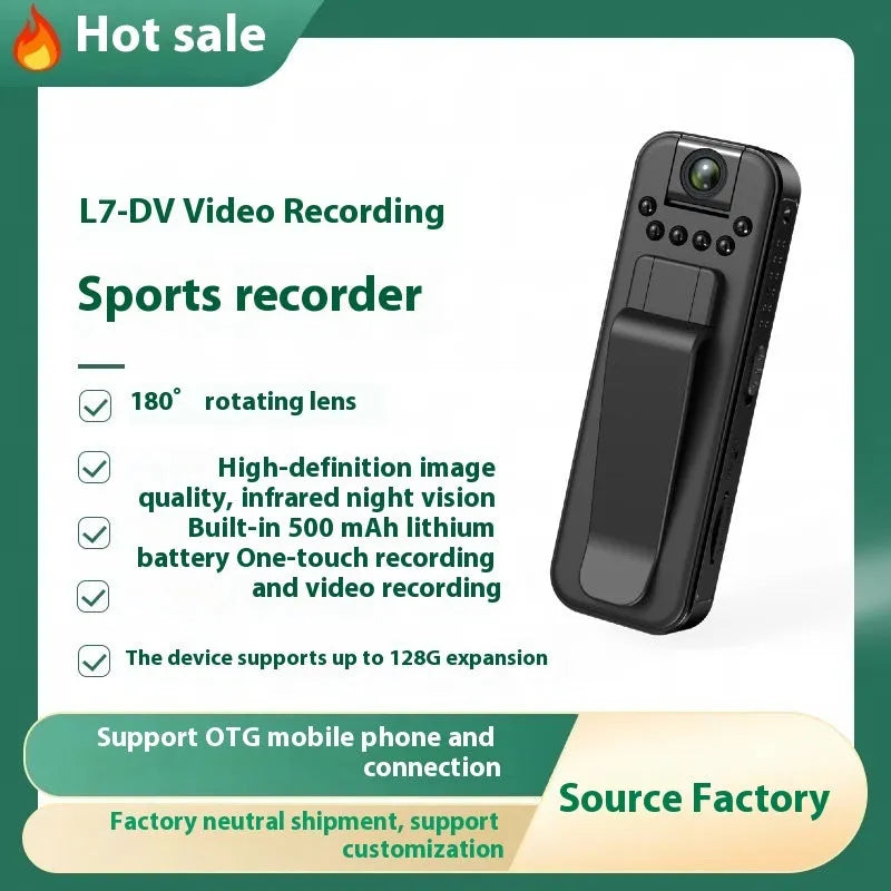 L7 Wi-Fi home security recorder with HD recording and infrared night vision capability
