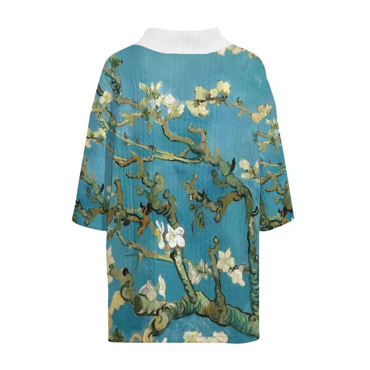 Peacock blue men's 3D printed knitted shorts and T-shirt casual suit set