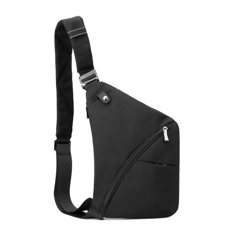 Men's Oxford cloth chest bag in urban simplicity style with letter design elements