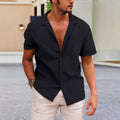 British style corduroy short sleeve shirt in regular fit cardigan design