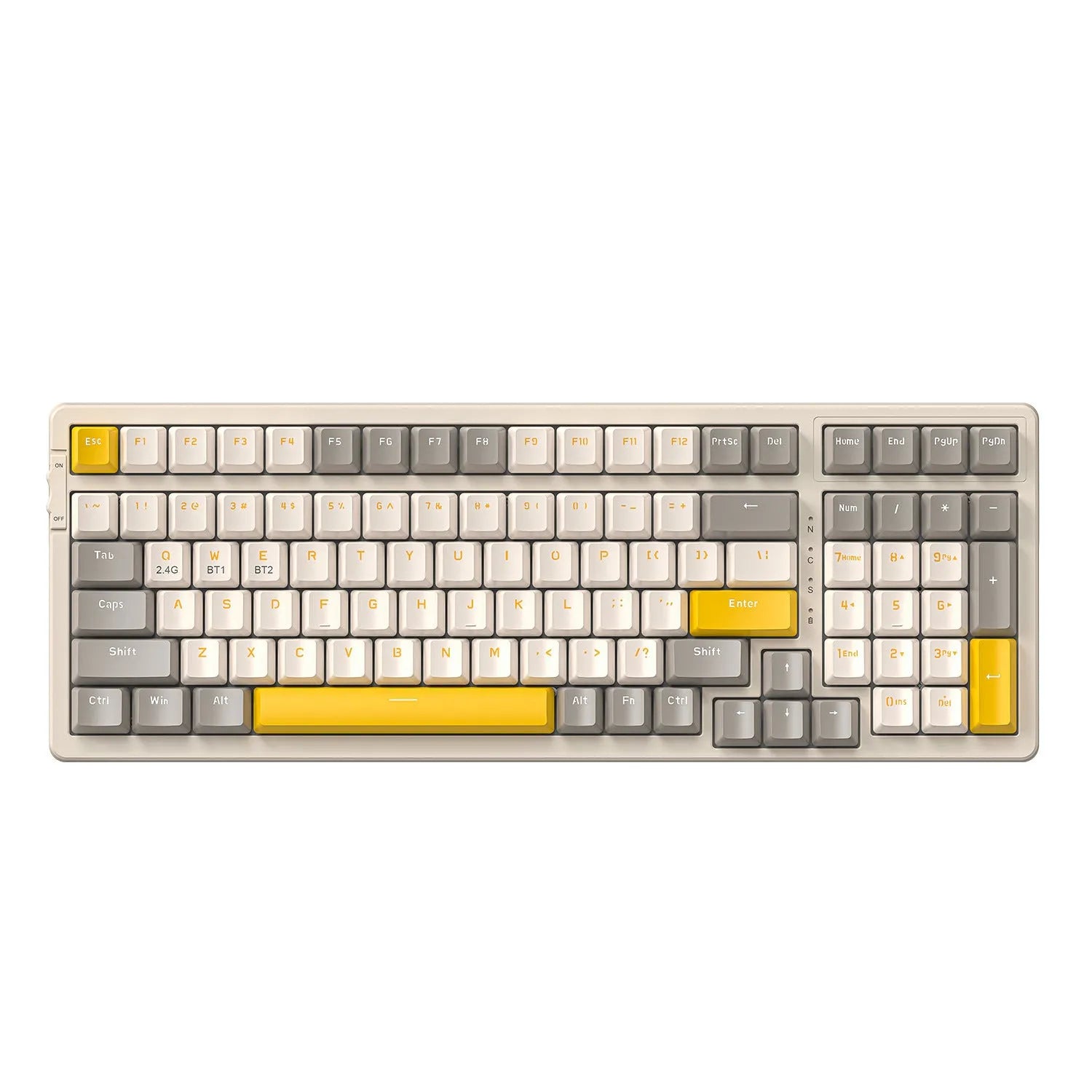 Free Wolf K96 Bluetooth dual-mode mechanical keyboard with Cherry MX Red switches in ABS housing