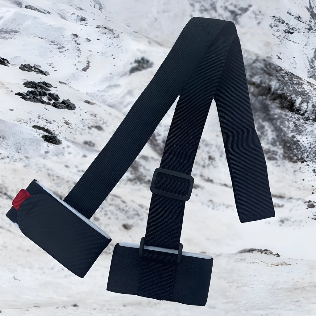 Adjustable skiing bandage shoulder strap with hook and loop fastening in four colour options