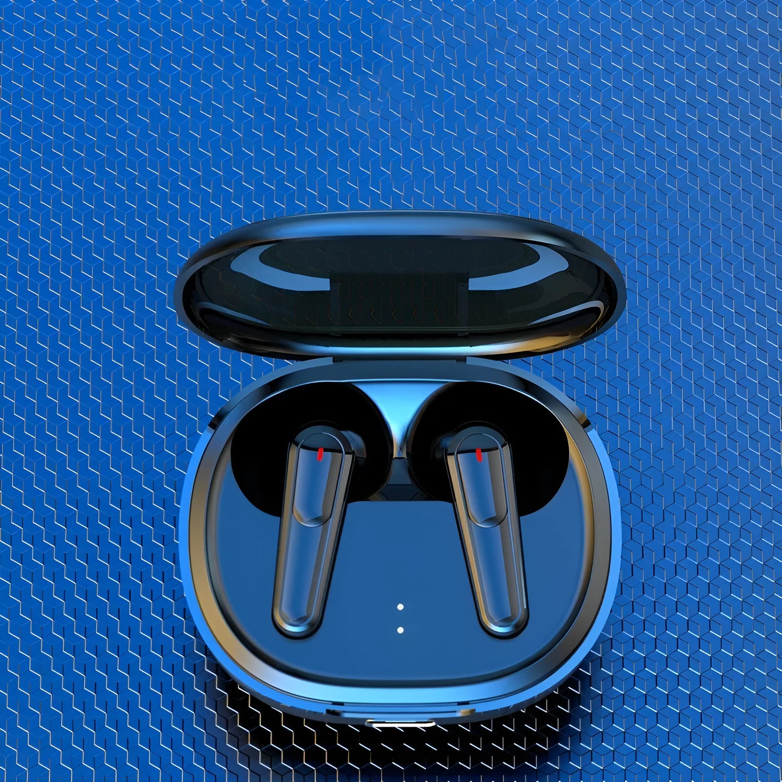 Black PRO30 in-ear Bluetooth headset with noise reduction on a dark background.