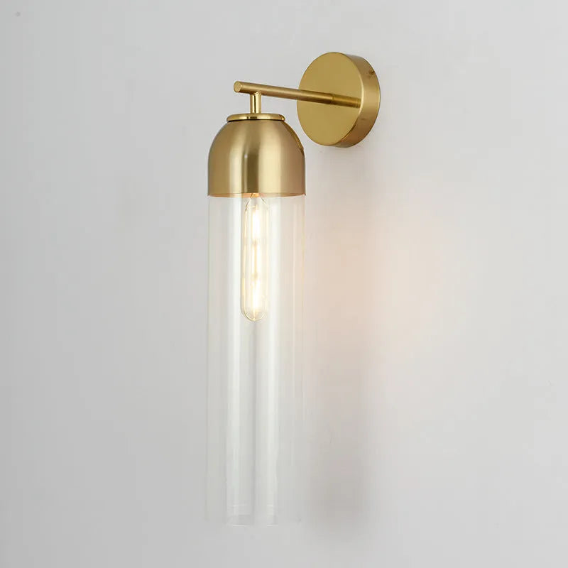 Nordic postmodern glass wall lamp with 450mm diameter shade in choice of five colours