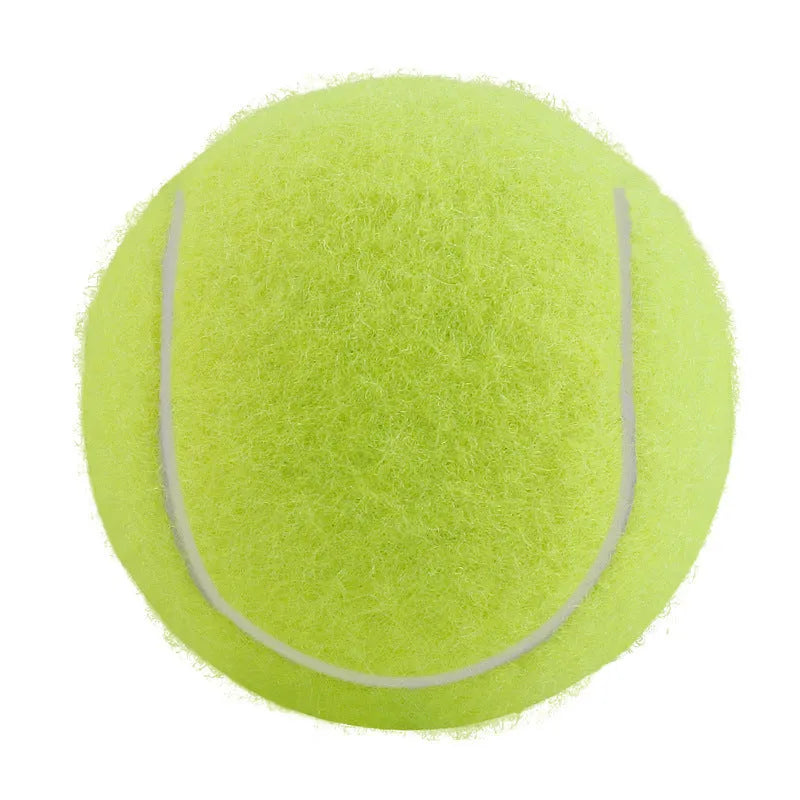 Rubber dog tennis ball toy in assorted colours with 6.3cm diameter for bite-resistant fetch games