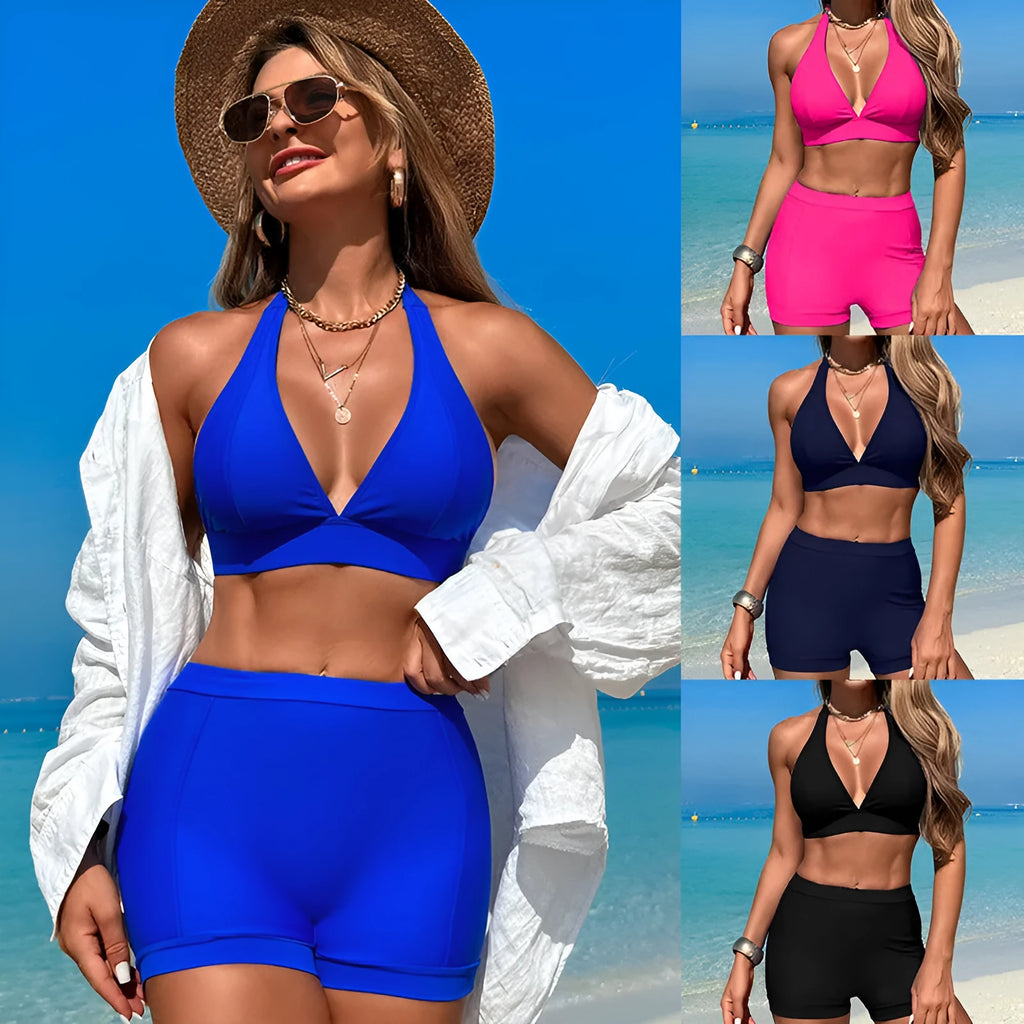 Women's two-piece bikini swimsuit in nylon with polyester lining for swimming