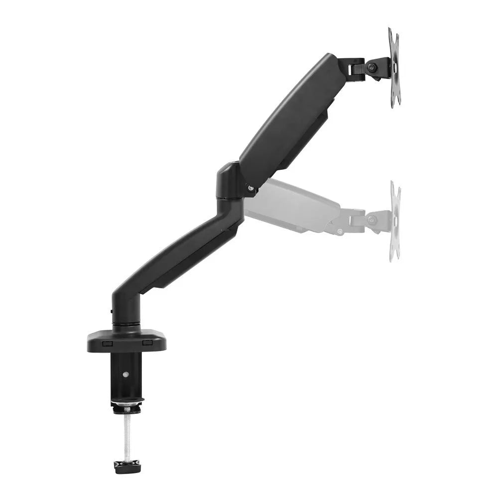Black LCD screen rotating telescopic bracket elevated rack on table with monitor