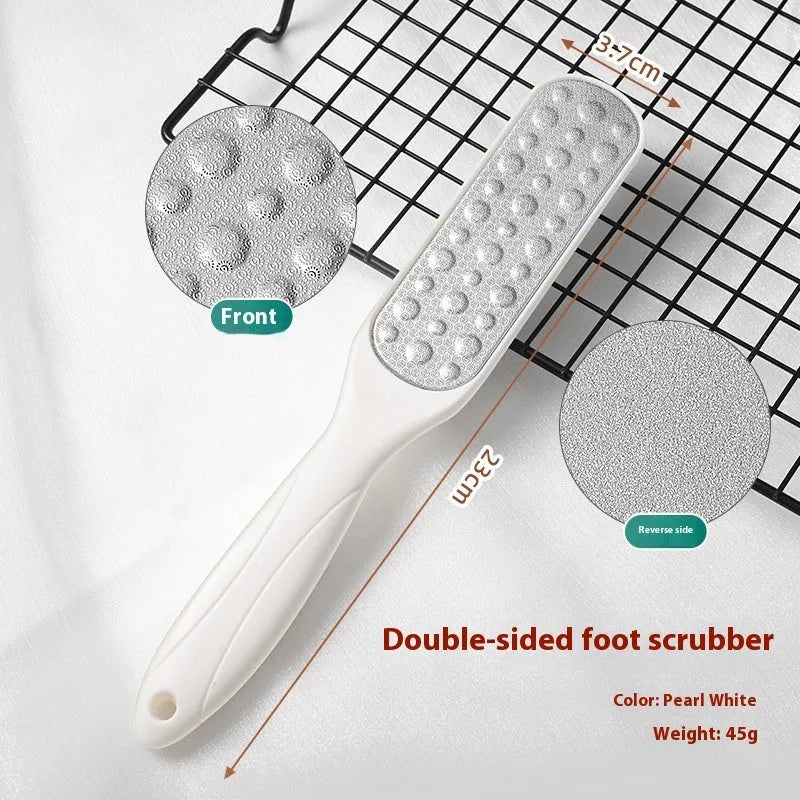 Double-sided stainless steel foot grinder tool with sandpaper file and grinder unit
