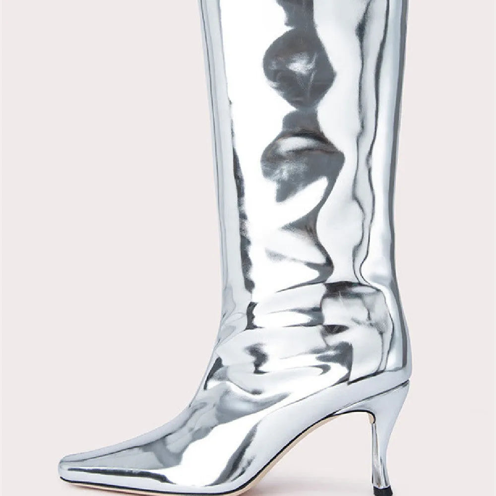 Women's black square toe ankle cowboy boot with microfiber upper on a white background.