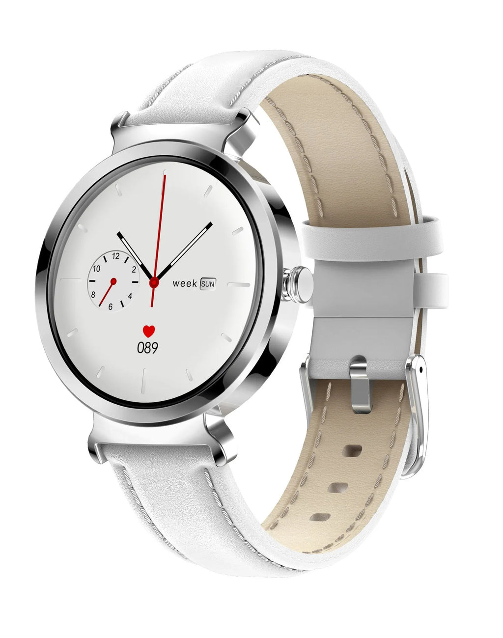 Zinc alloy smart bracelet watch with 1.28 inch screen in gold, green, pink, red, silver or silver steel colours