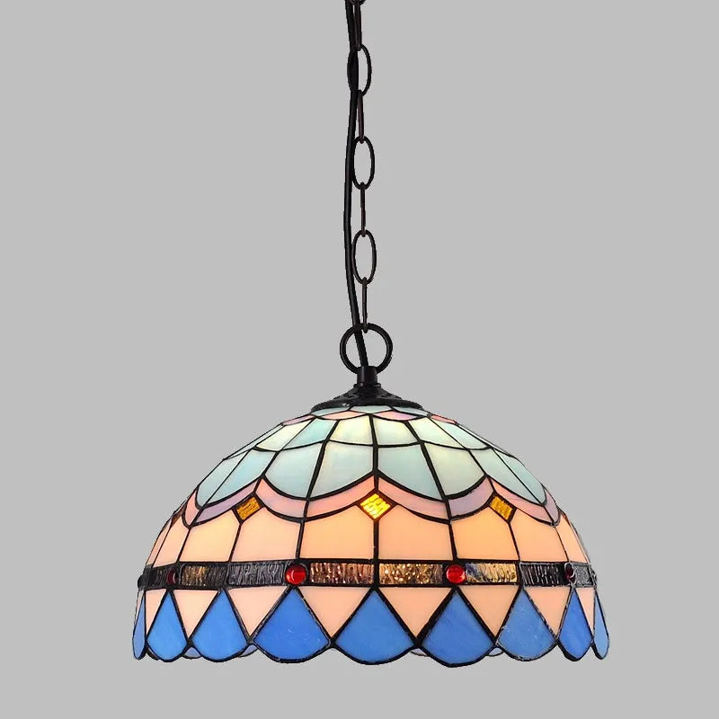 European retro baroque chandelier with coloured glaze construction and abstract modelling