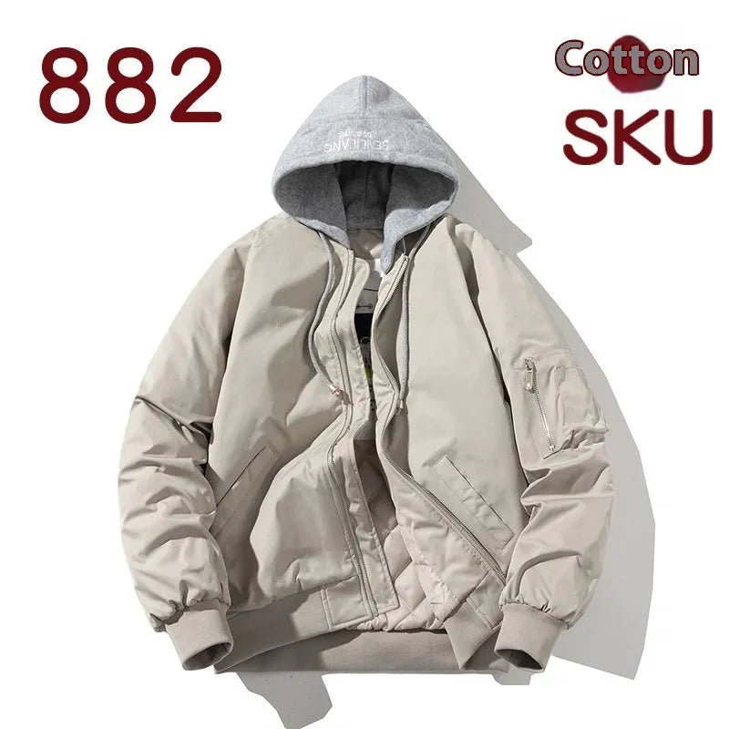 Pilot jacket in solid colour with loose fit and embedded pocket detailing for plus-size wear
