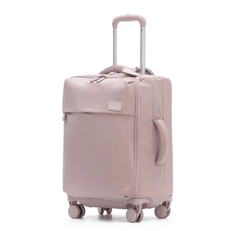 20 inch waterproof Oxford cloth suitcase in bluestone green colour with universal wheels