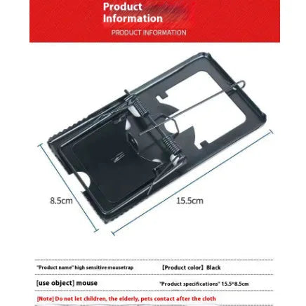 Large automatic metal mouse trap with iron clamp mechanism for indoor small macaque rat control