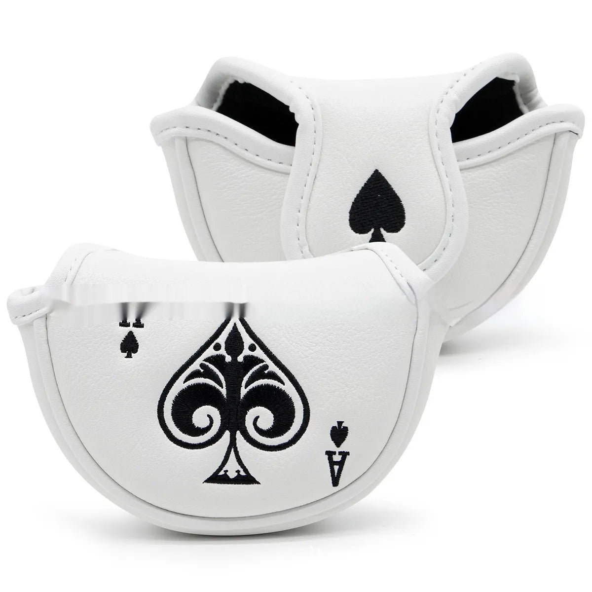 Flexible PU golf putter sleeve cover for club head protection, shown in one of three available colour options.
