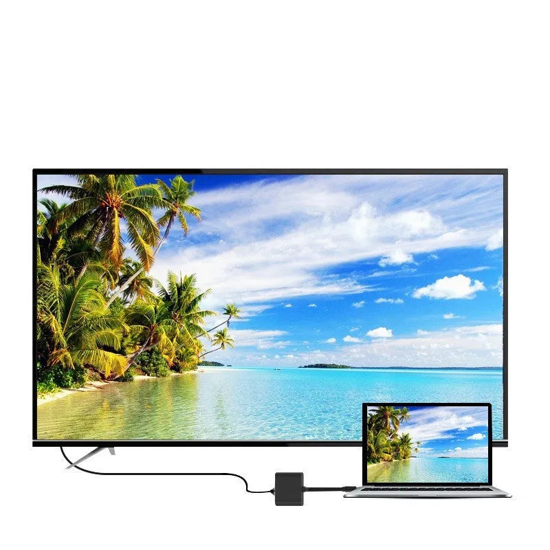 Black USB Type-C to HDMI adapter cable for Nintendo Switch on a white background