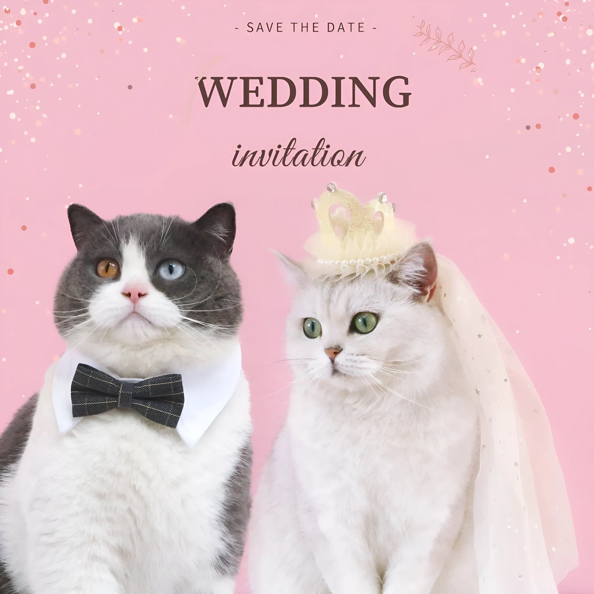 Beige and pink Princess crown veil headdress for a cat on a mannequin head.