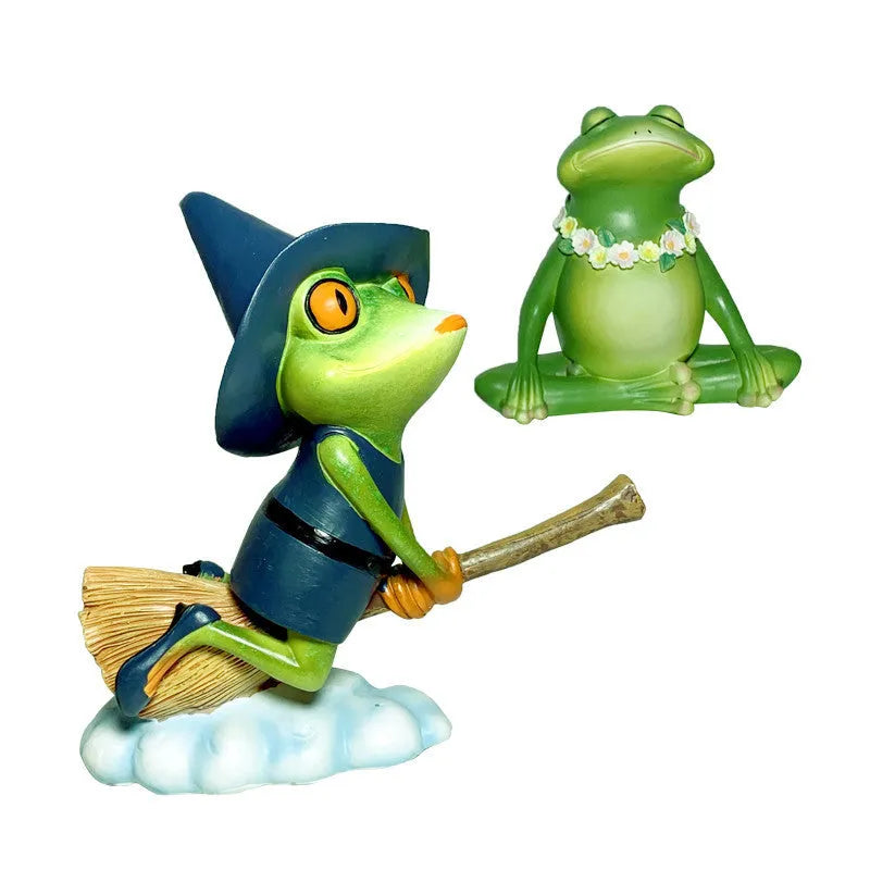 European style magic yoga frog decoration ornament in RDW123 colour on a table.