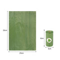 EPI degradable pet waste bag rolls in green, black, blue, and orange colours with a capsule dispenser.
