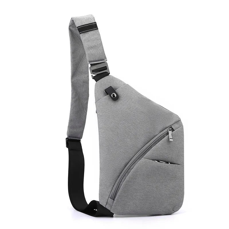 Men's Oxford cloth chest bag in urban simplicity style with letter design elements